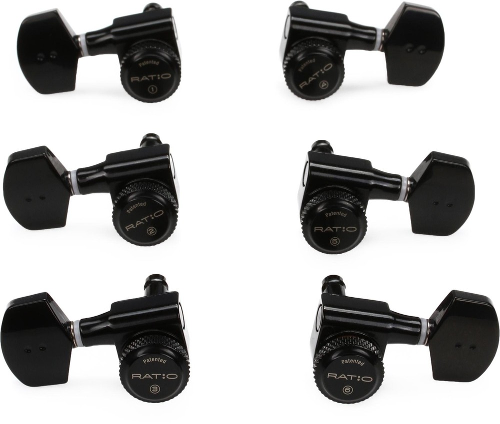 Graph Tech PRL-8311-B0 Ratio 3+3 Electric Guitar Locking Machine Heads -