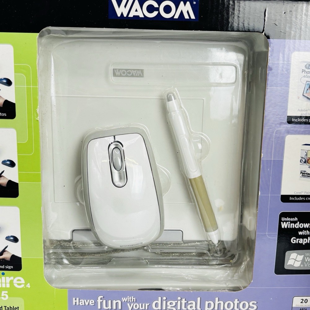 Wacom Graphire 4x5 Graphics Tablet Edit Photos, Draw, Paint, Create Art. New