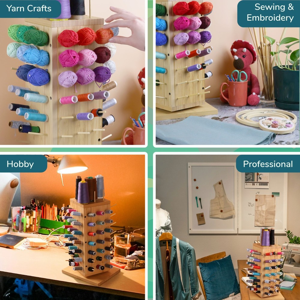 JubileeYarn 93-Spool Bamboo Rack