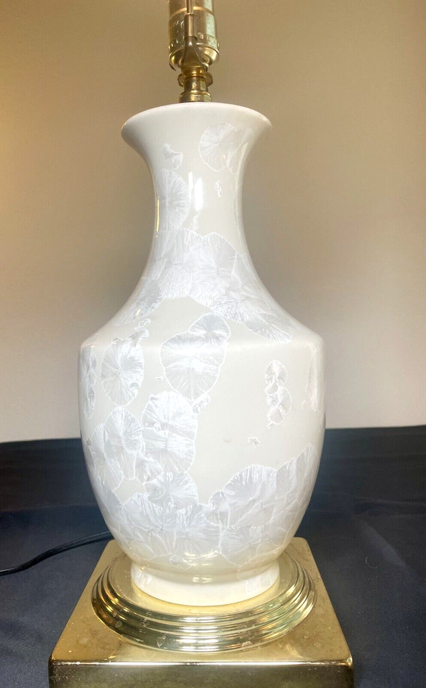 Vintage Crystalline Glazed Ceramic Table Lamp