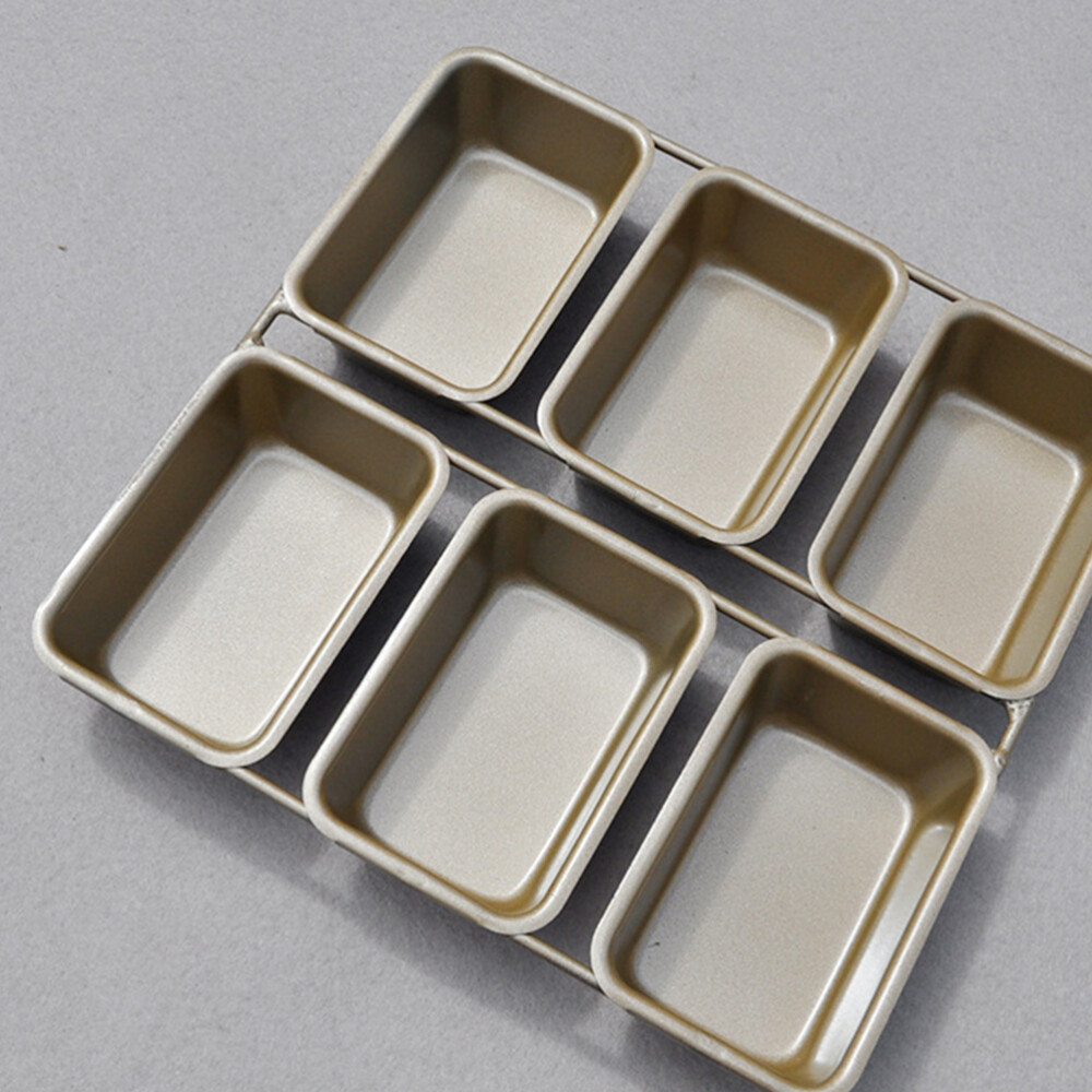 Rectangular Non-stick Baking Mold 6 Grids Toast Mould Baking Gadget Cake Mold US