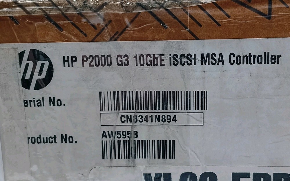 OPEN BOX HP 582935-002 AW595B P2000 G3 RAID 10GbE ISCSI MSA ARRAY SPS CONTROLLER