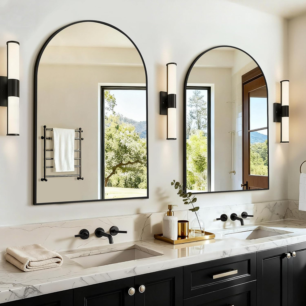Vanity Bathroom Mirror for Wall, 2 Pack 30"X20" Arched Bathroom Mirror for over