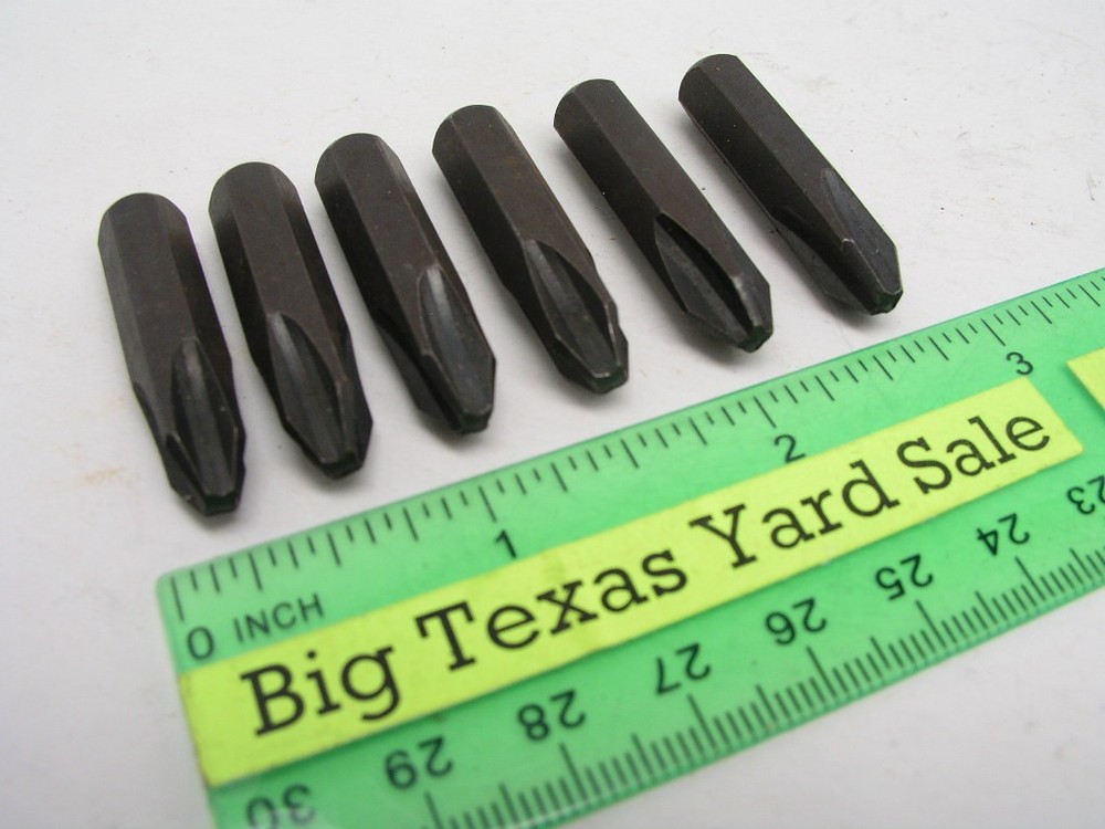 5pc 5/16" Hex Drive #3 Phillips Bit Lot