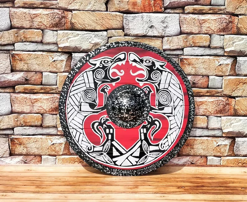 Medieval Dragon Viking Shield Authentic Wooden Warrior Shield