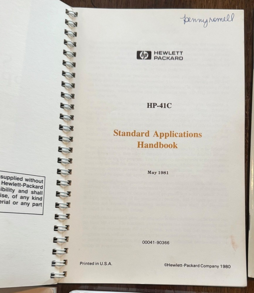 HP-41CV Calculator TESTED WORKING Time Module Securities Pac Manual Box