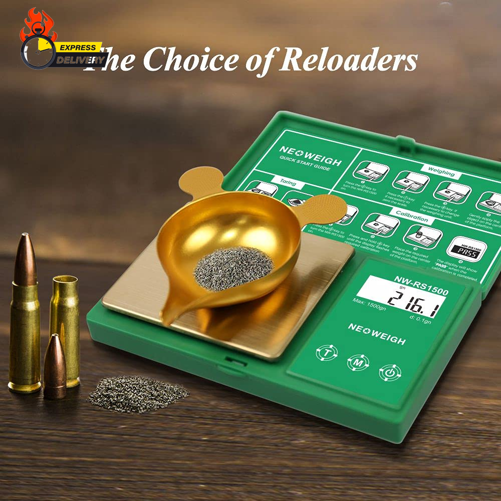 Reloading Scale, Powder Scale for Reloading, 1500 Grains X 0.1 Gn, Digital Powde