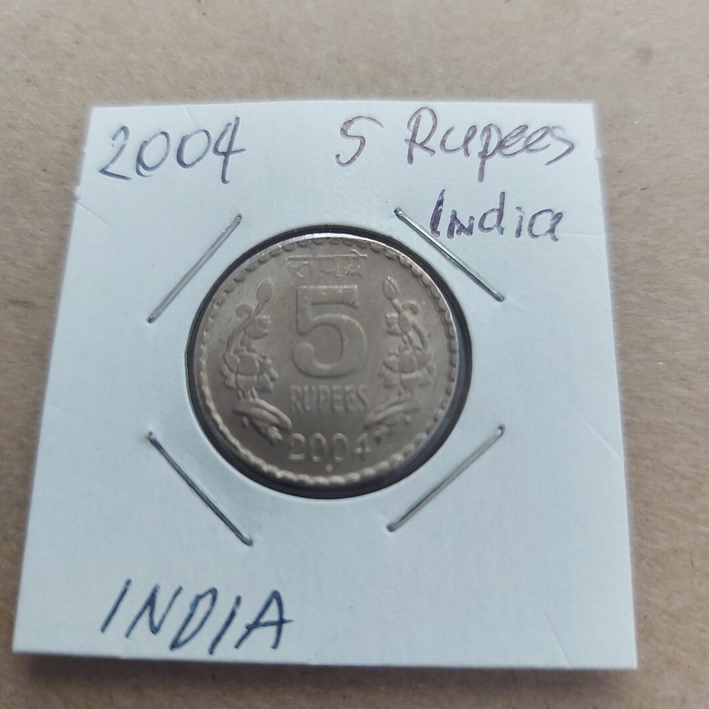 India Coins 5 Rupees 2004.#445