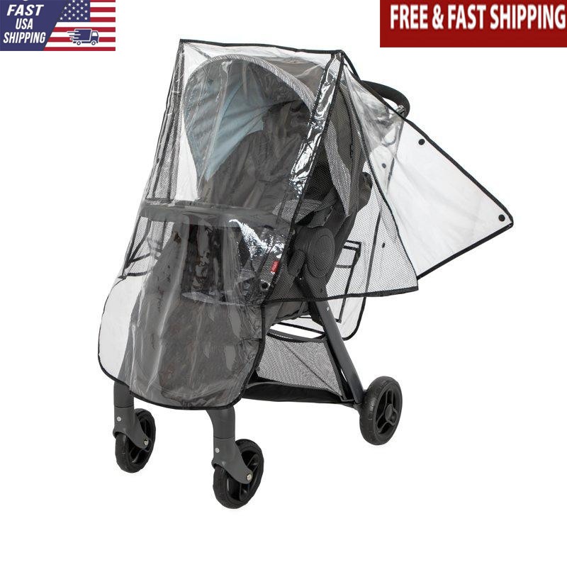 Eco Stroller Weather Shield Bug Netting Set Wit Side Ventilation W/ Bag Durable