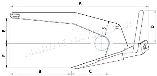 ROCNA Anchor 40kg Galvanized