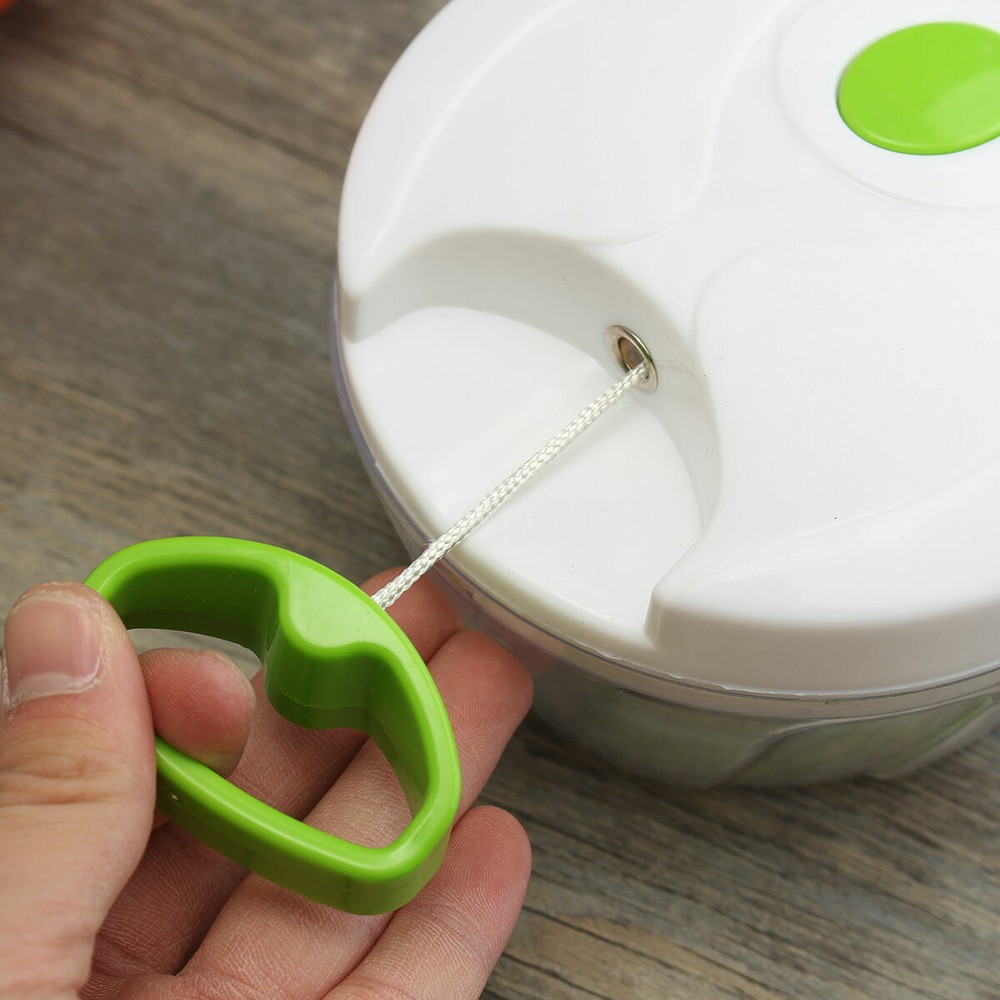 Easy Hand Pull Manual Food Garlic Fruit Processor Chopper Blender Mixer Mincer