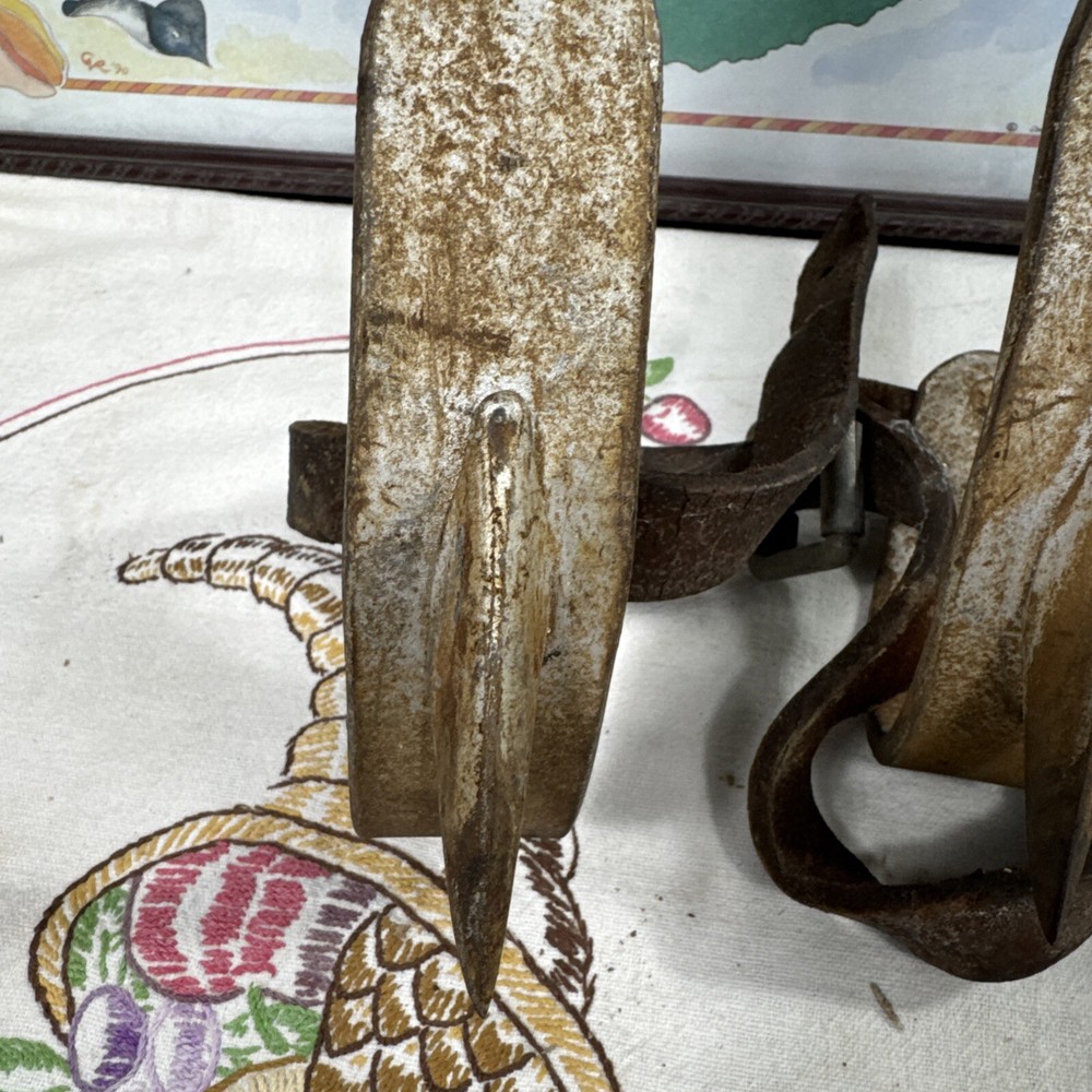 Vintage Pair Tree Pole Climbing Gaffs Spikes Adjustable