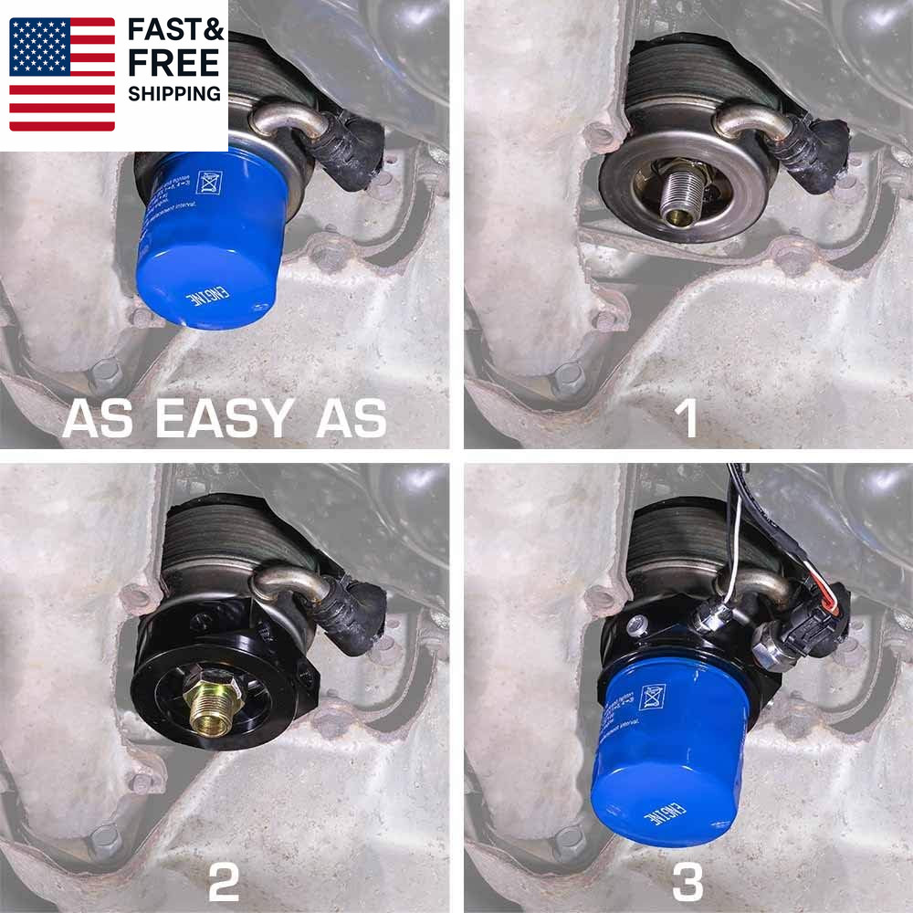 Oil Filter Sandwich Plate Thread Adapter - 20Mm X 1.5 Thread - Install up to (4)