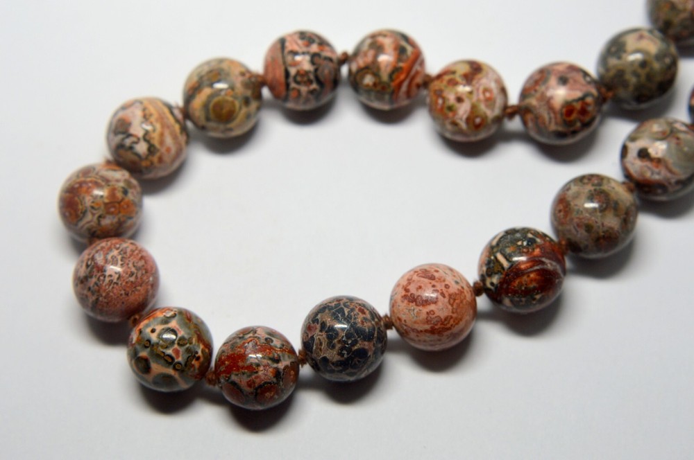 NATURAL POLISHED LEOPARD JASPER ROUND NECKLACE