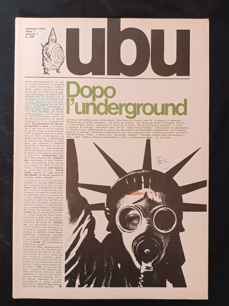 UBU After the Underground No. 1 Comic (1970)