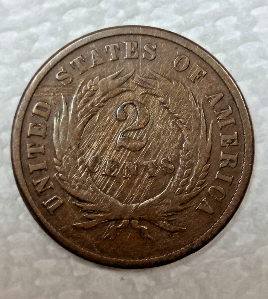1871 2 two cent piece coin