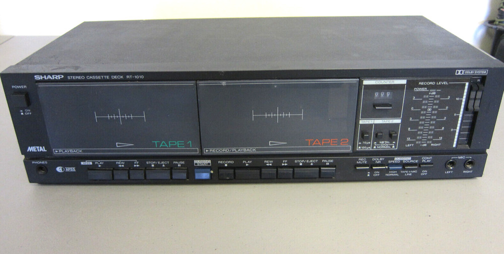 Sharp RT-1010 Dual Cassette Deck - FREE SHIPPING