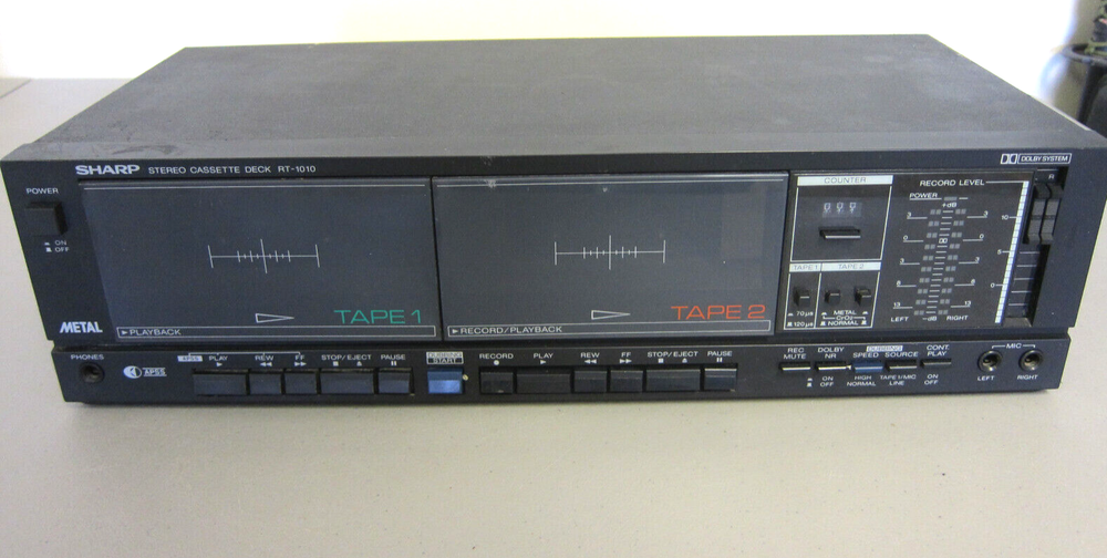 Sharp RT-1010 Dual Cassette Deck - FREE SHIPPING