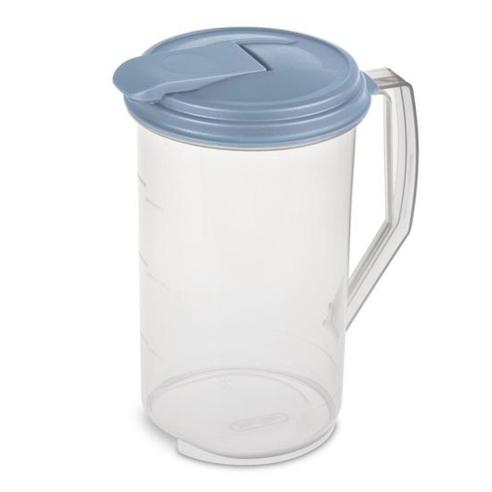 Sterilite 2-Quart Blue Plastic Hinged Pitcher, 18-Pack
