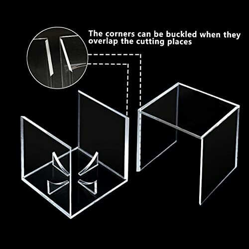 4 Pack Clear Acrylic Baseball Cube Display Case Boxes for Memorabilia Display