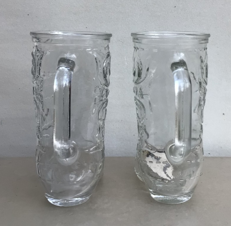 2 Vintage COWBOY BOOT CANDY CONTAINER MUGS 6” Tall