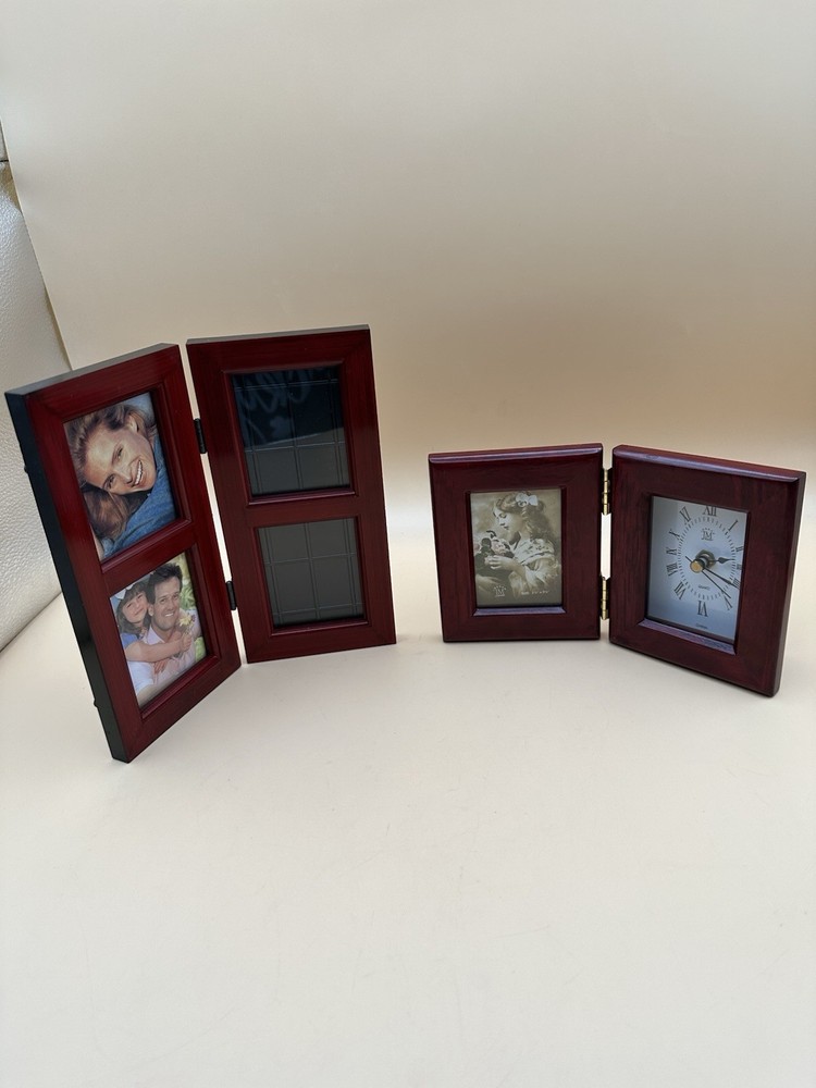 Jordan Mark Frame & Clock, & Separate Matching Stand Up Multi Frame