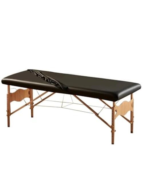 Leather Massage Table Cover Protector, Washable & Stain-Resistant for Black