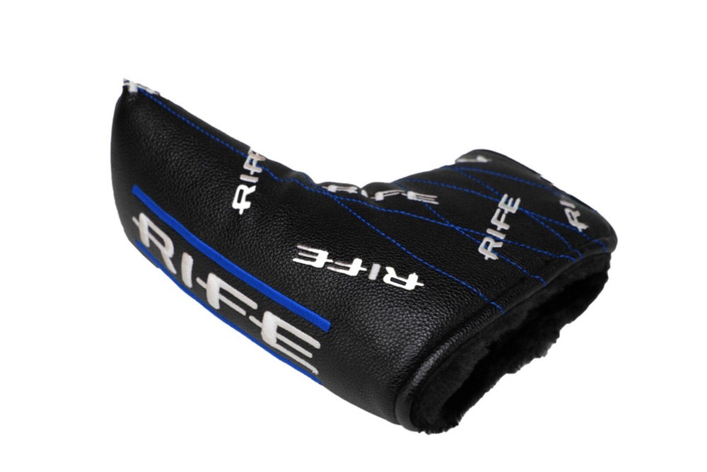 Rife Switchback Blade L-Shape Headcover-Blue Stitching