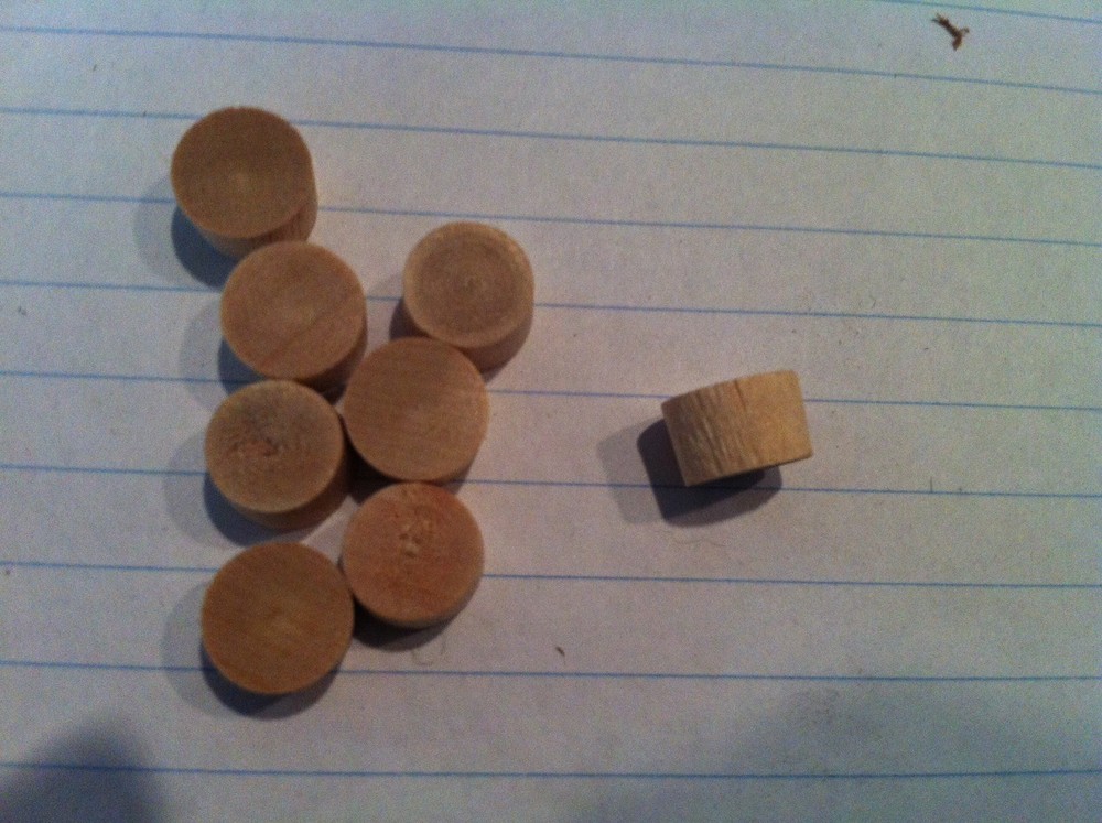 3/8" Flat Top Maple Wood Plugs 1000 Pack. NEW!!!