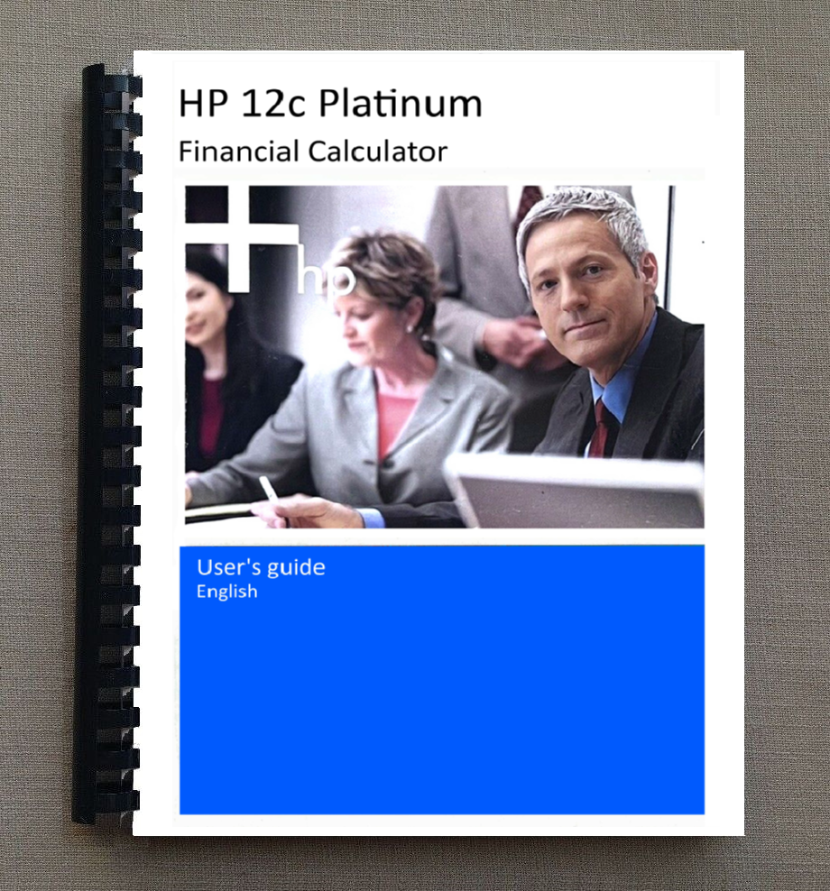 HP 12C Platinum User's Guide Manual