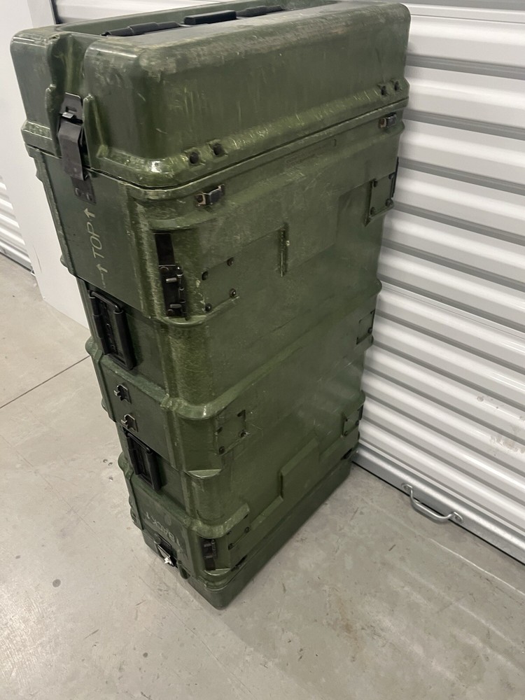 HARDIGG STYLE RACK MOUNT CASE GENERAL DYNAMICS MILITARY ELECTRONICS CRATE 34"-5U