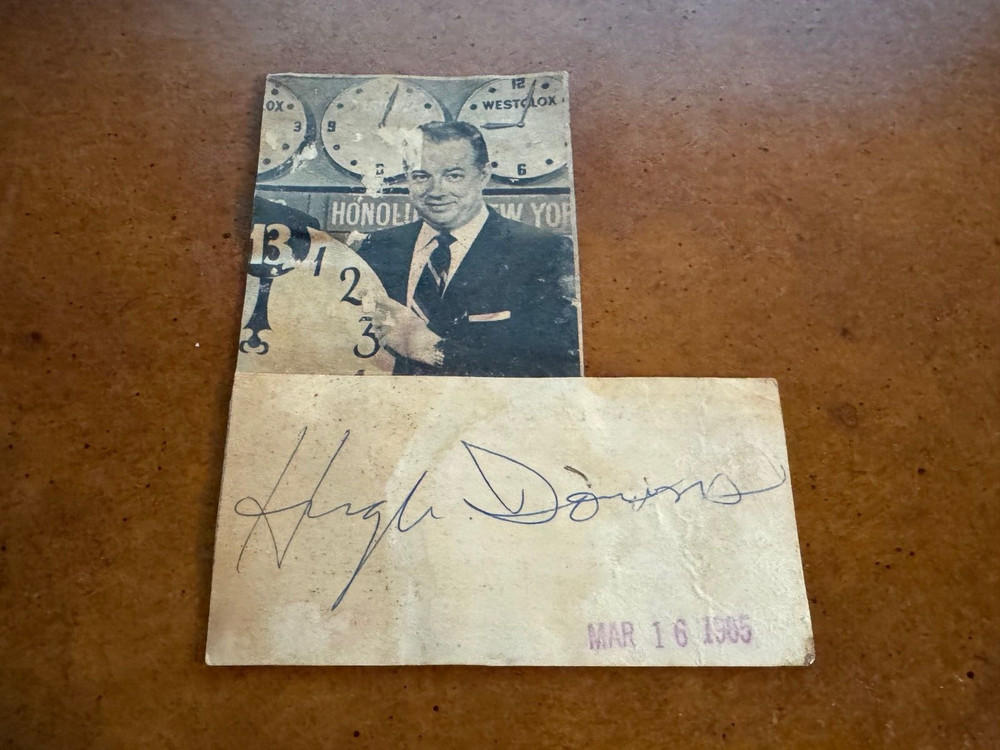 1965 Hugh Downs Autographed Signed Cut Television Broadcaster ABC PBS