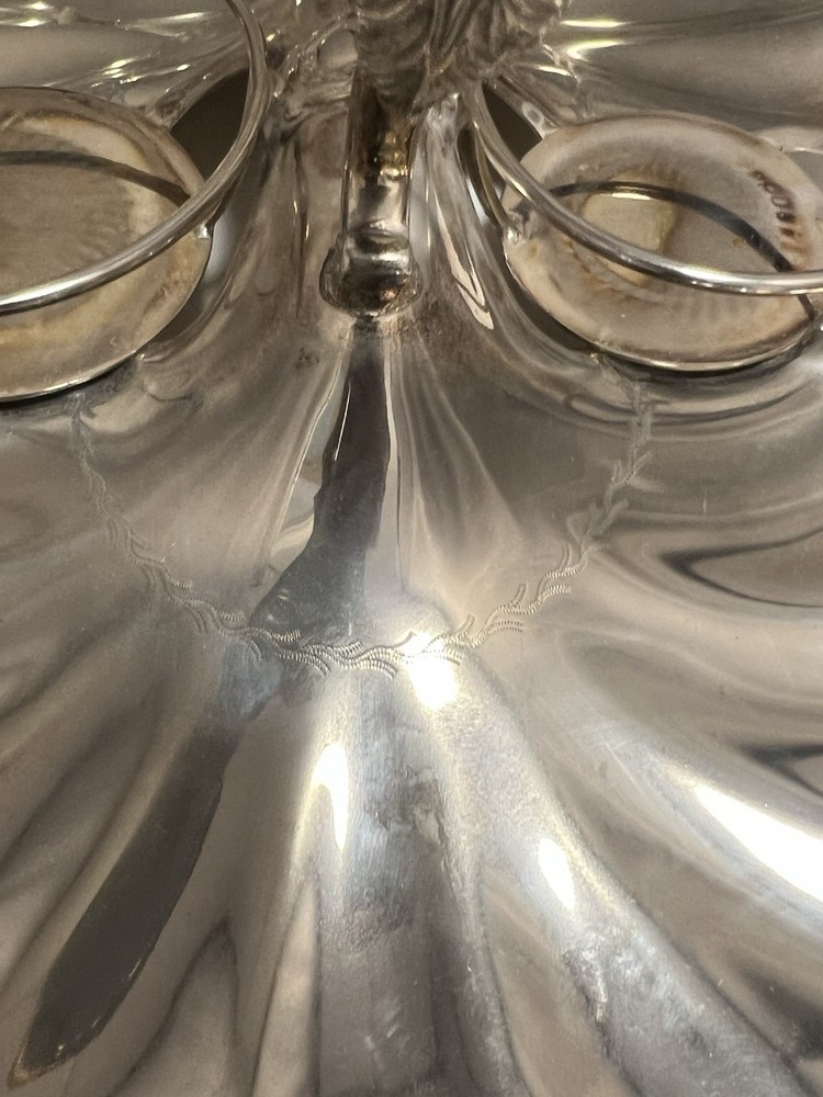 Large Victorian Walker & Hall Silver Plated Double Strawberry Server