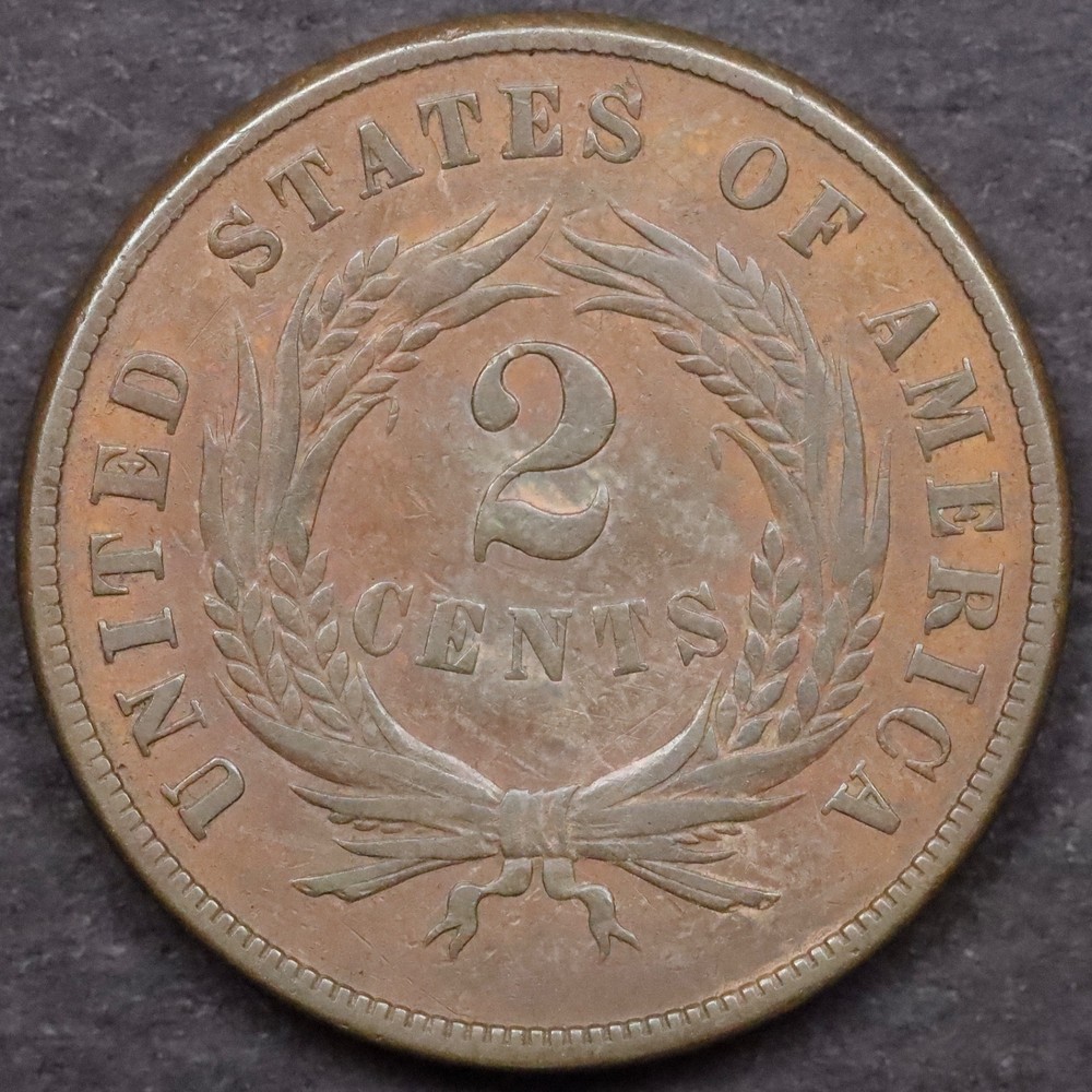 1870 Two Cent Piece - XF