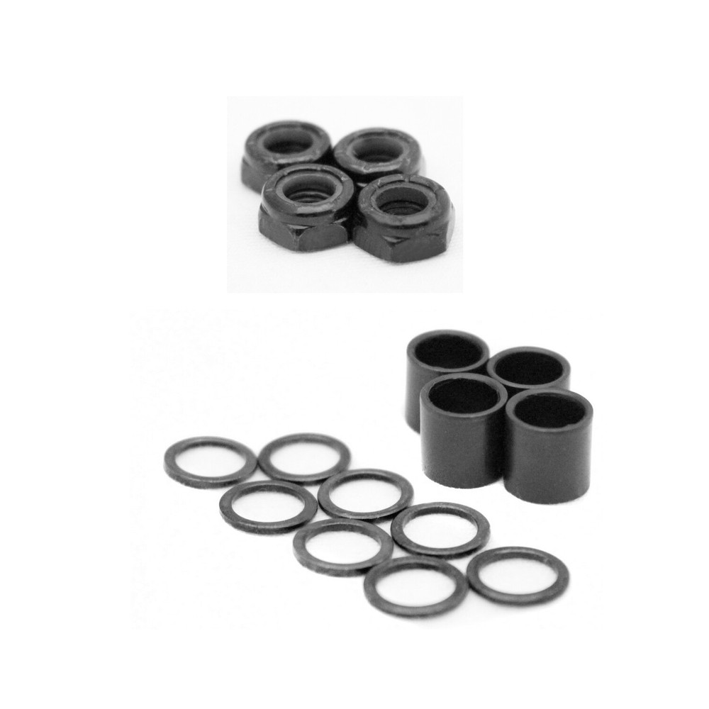 Longboard Hardware Refresh Kit - Bearings, Risers, 1.25" Hardware, Nuts