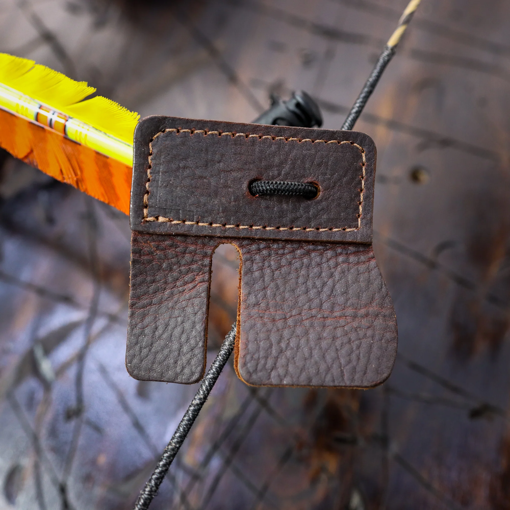 Split Finger Tab - Chrome Tan - Archery Finger Guard - Right or Left Hand