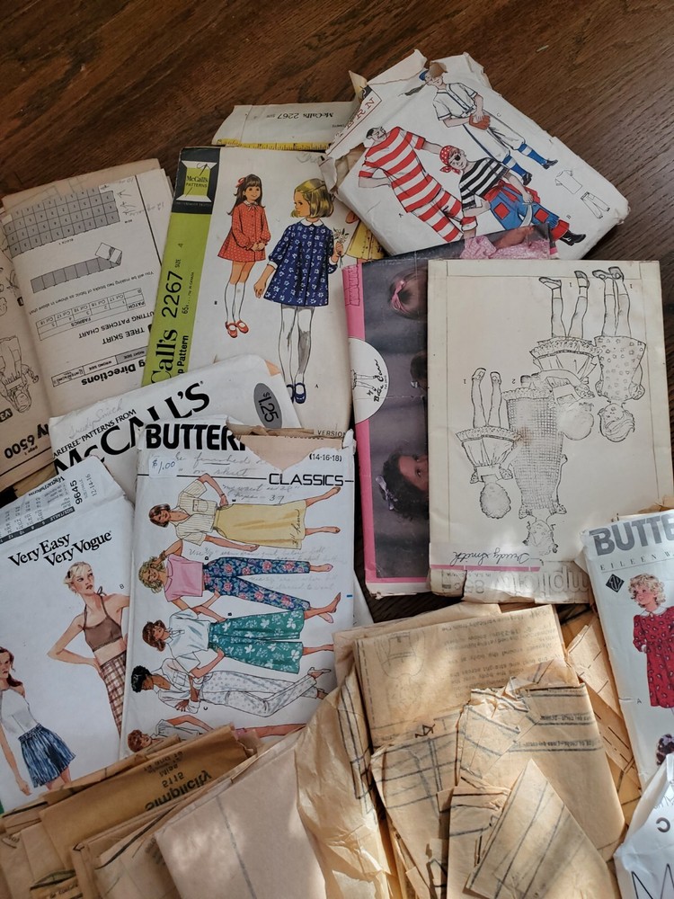 Huge Lot Partial Patterns Envelopes Cut Uncut Scrapbooking Ephemera Junk Journal