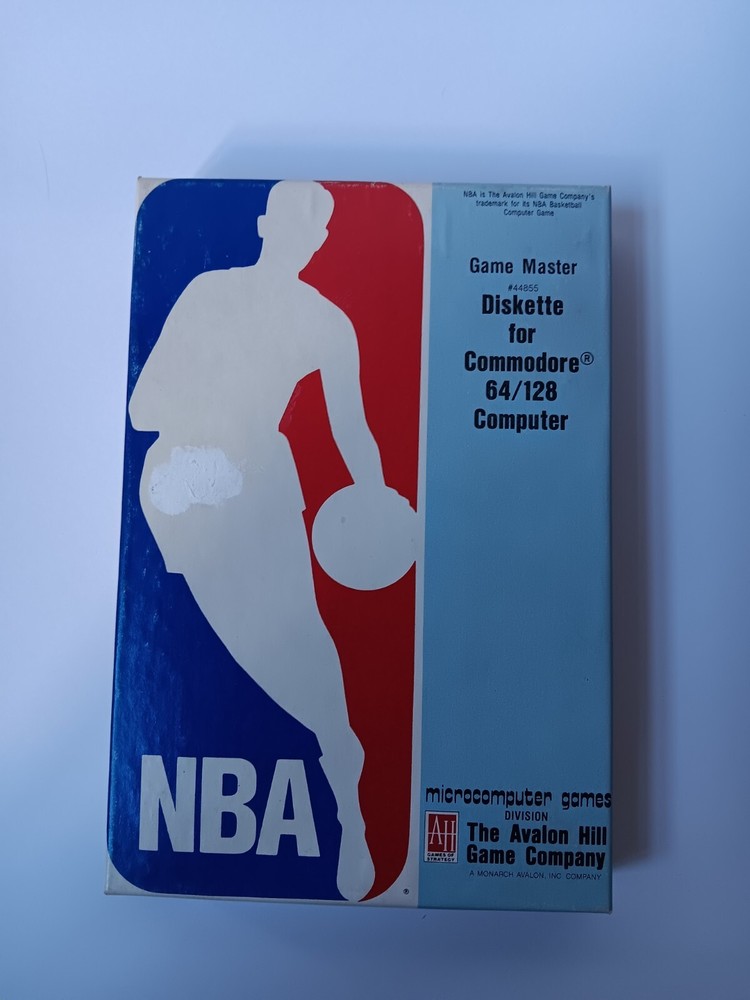 Commodore 64/128 NBA Basketball Avalon Hill Computer Game Software Tested/Works
