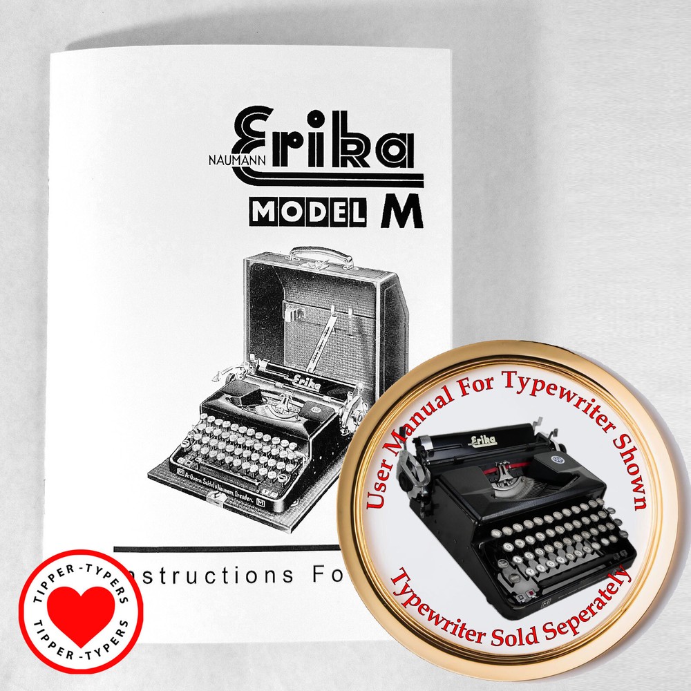 Erika Model M Typewriter User Instruction Manual Modell M Directions Guide