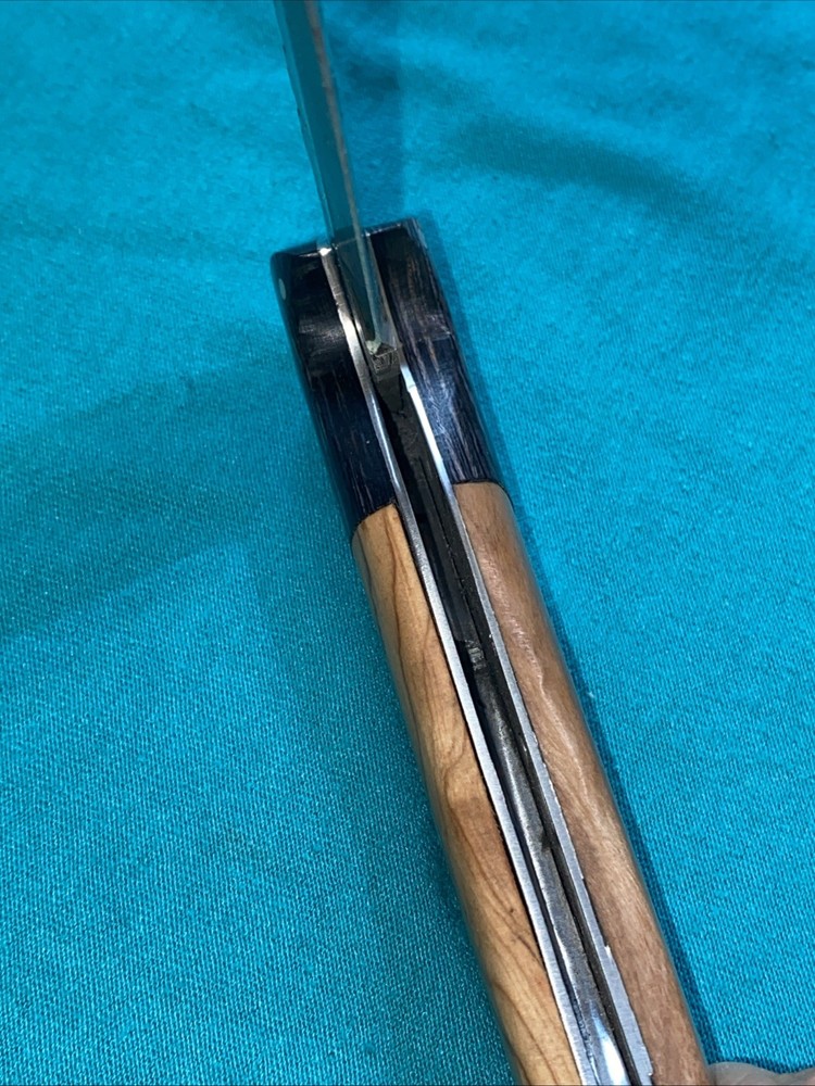 Handmade Damascus Lock-Back Folding Knife With Sheath