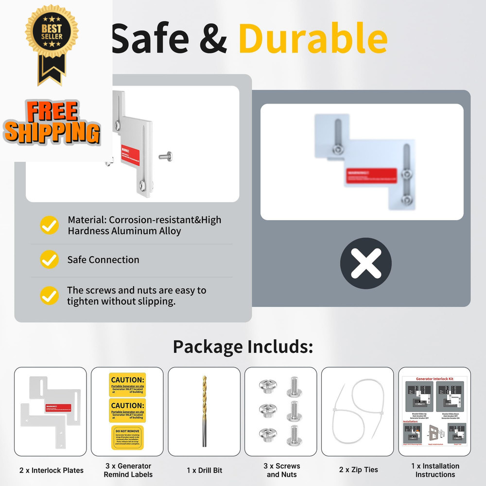 Generator Interlock Kit Compatible with Eaton Cutler Hammer Challenger...