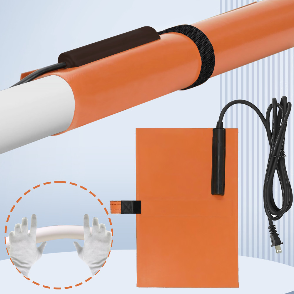 PVC Pipe Heating Blanket, ½"-1½", 120V, 200W, Silicone