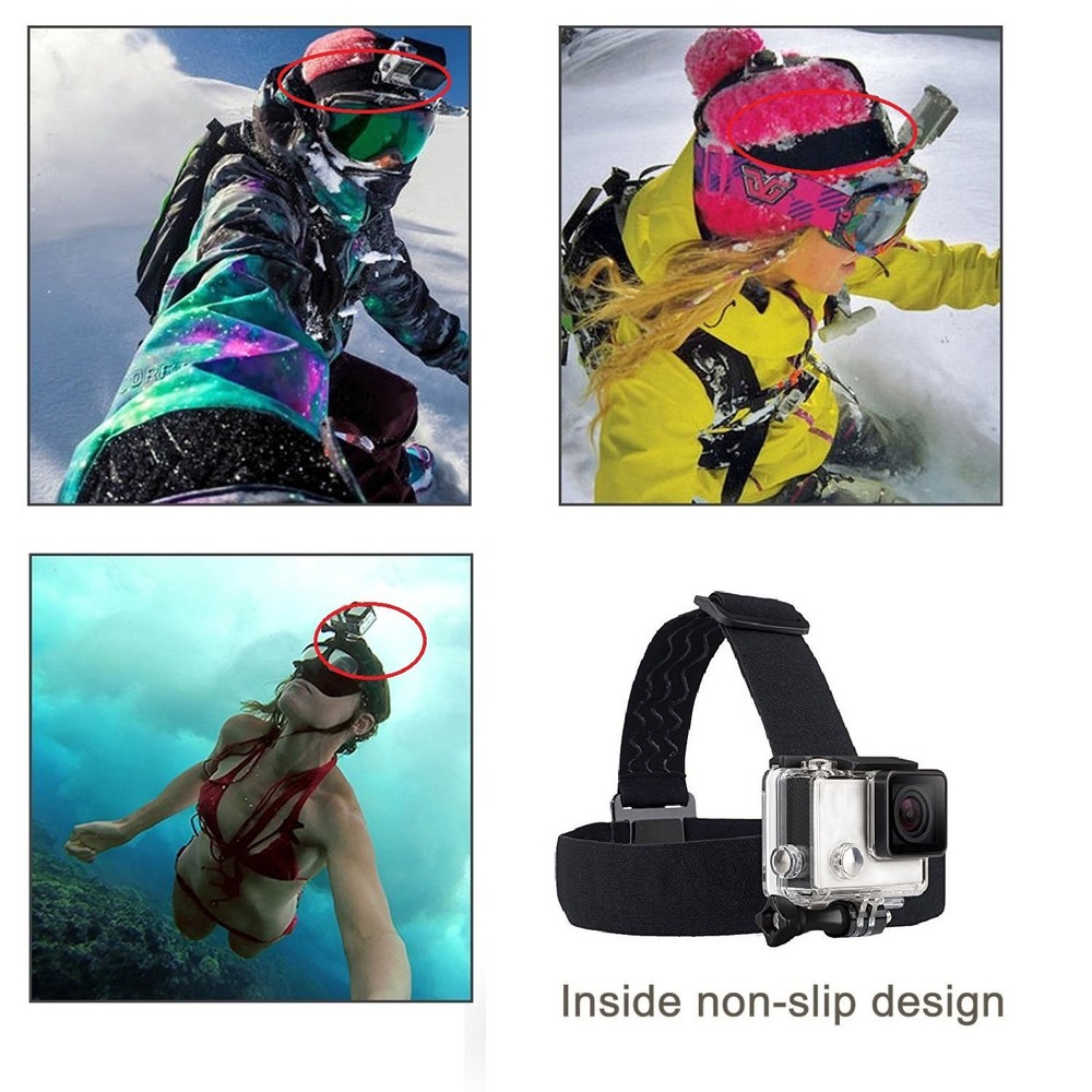 Action Camera Head Mount Strap Wearing Belt Adjustable