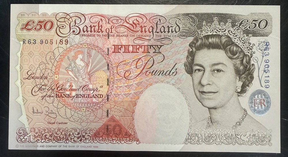 Old Fifty £50 Pound Note Uncirculated