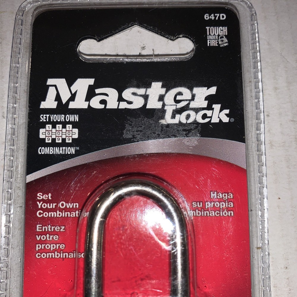 Master Lock 647D Combination Padlock Set Your Own Combination