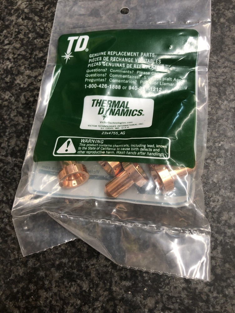 9-8205 GENUINE THERMAL DYNAMICS PLASMA TIPS 20A, 5/PKG