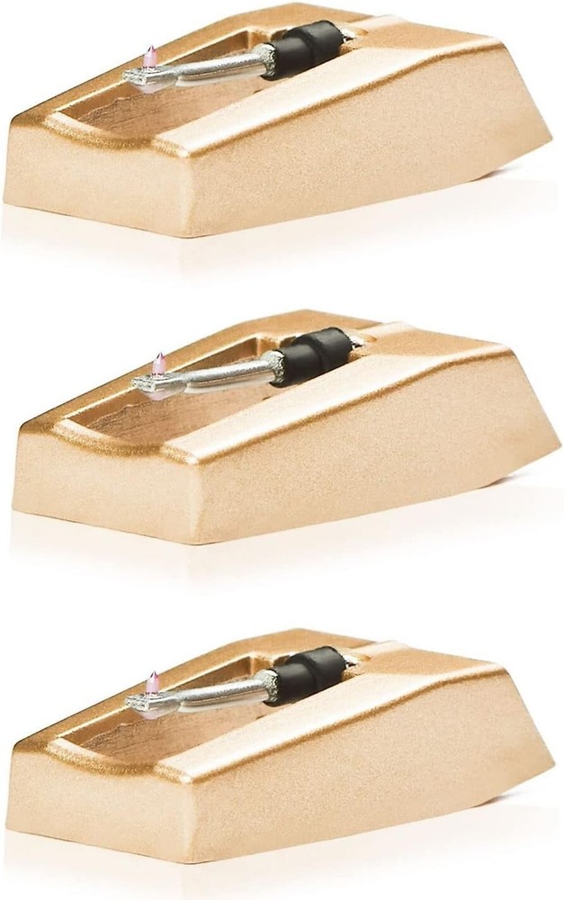 3 Pack eXuby Record Player Needle Replacement Diamond Tip for Turntables