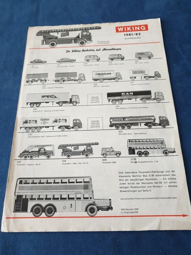 1981/82 WIKING 6 Facades Catalog Language: German