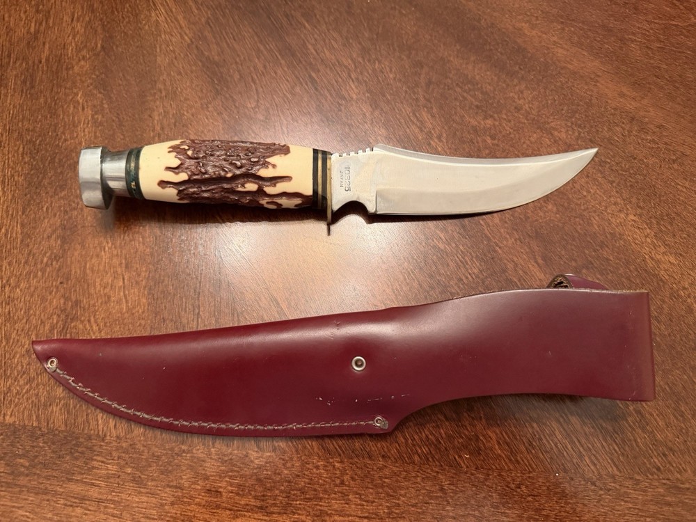 Precise Silver Eagle 10325 Vinatge Handmade Fixed Blade Knife Sheath