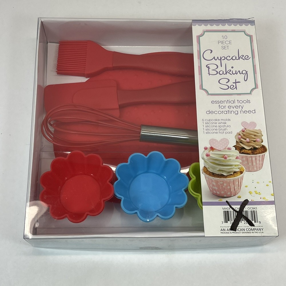 Silicone Cupcake Baking Set Essential Tools For Everyday Baking Kitchen 10 Piece